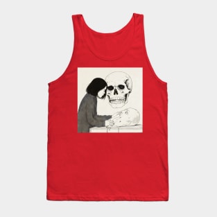 Asian painting. A girl in anime style Tank Top